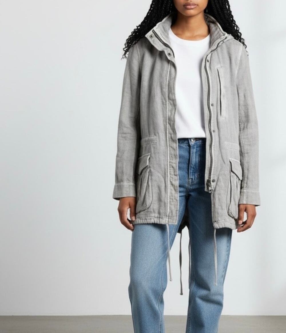 James Perse Women’s Hooded Utility Parka size 2/M